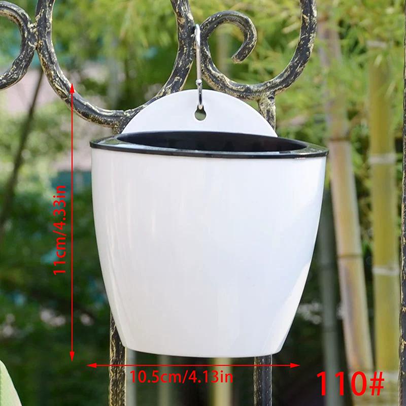 

Настенный подвесной цветочный горшок Автоматический всасывающий цветочный горшок Зеленый цветочный горшок Круглый