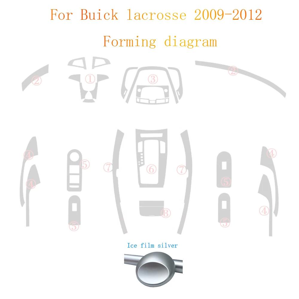 For Buick lacrosse 2009-2012 Interior Central Control Panel Door Handle Carbon Fiber Stickers Decals Car styling Accessorie