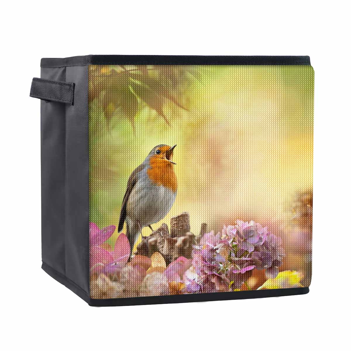 

A Chirping Bird 5D Diamond Painting Storage Basket Full Round Drill Mosaic Diamond Embroidery Cross Stitch Kits Home Decor Home Decor 25cmx25cm