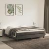 Box Spring Bed Frame Dark Gray 160 X 200 Cm Velvet