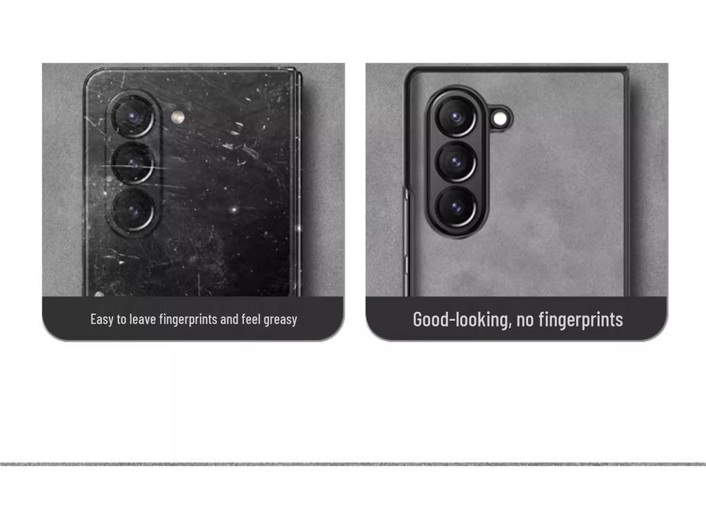 Samsung Z Fold 7 Sheepskin Leather Texture Case - Soft, Foldable, Anti-Scratch