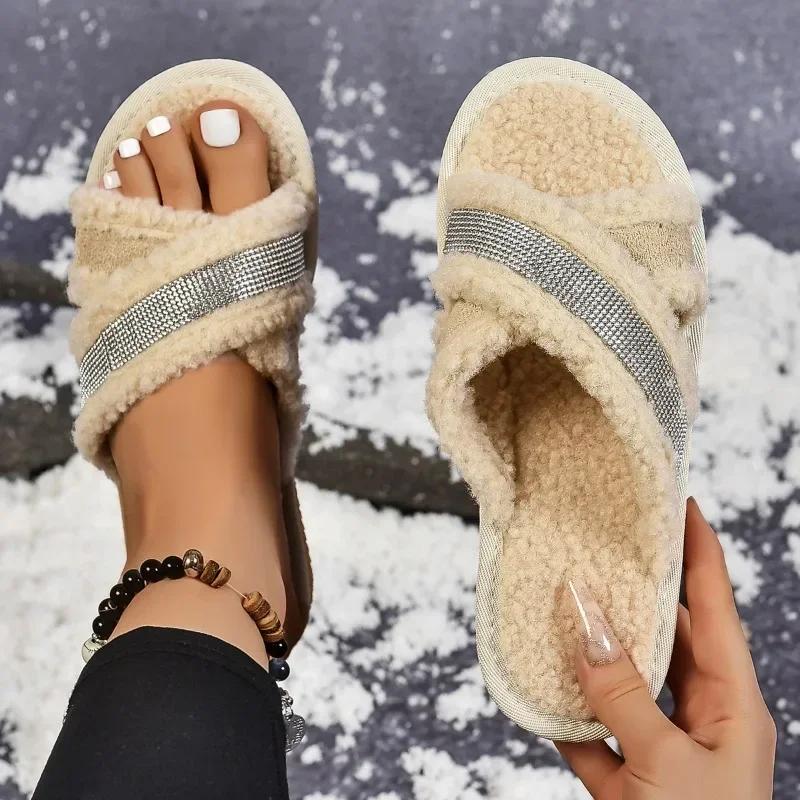 

Fashion Ladies Shoes on Sale 2024 New Open Toe Women s Slippers Autumn Sequins Mixed Colors Flat Casual Comfortable Large Size Slippers 35 покинуть белый