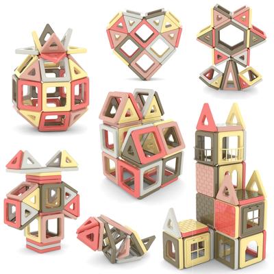 AMYCOOL Magnetic Blocks, 60-Piece Set [Exclusive Colorway], Girls' Building Blocks, Toy Refill Pack, Sold Individually, Add-On Pack, Trial Pack,