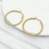 Stainless Steel Vacuum-Plated Large Round Circle Earring Pendant Charm