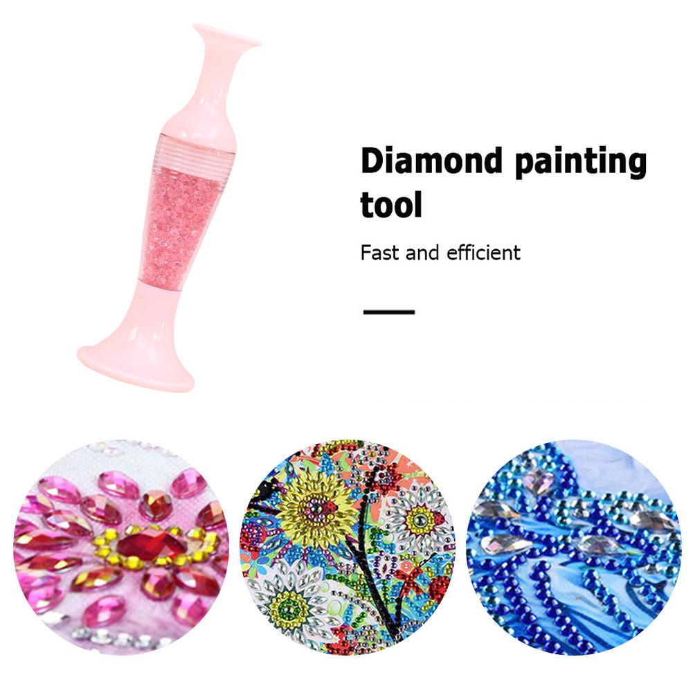 

Flower Pot 5D Diamond Painting Point Drill Pen DIY Crafts (w/ Drill Pink)