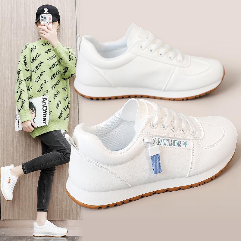

LF901 Women s Sneakers - Spring & Autumn 2025: Casual, Thin Sole, Low Top, Height-Boosting, Trendy College Style 35 білий/помаранчевий