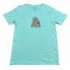LOST Skateboards Tee Shirt Adult Size Medium Light Blue Skull Logo VTG Style