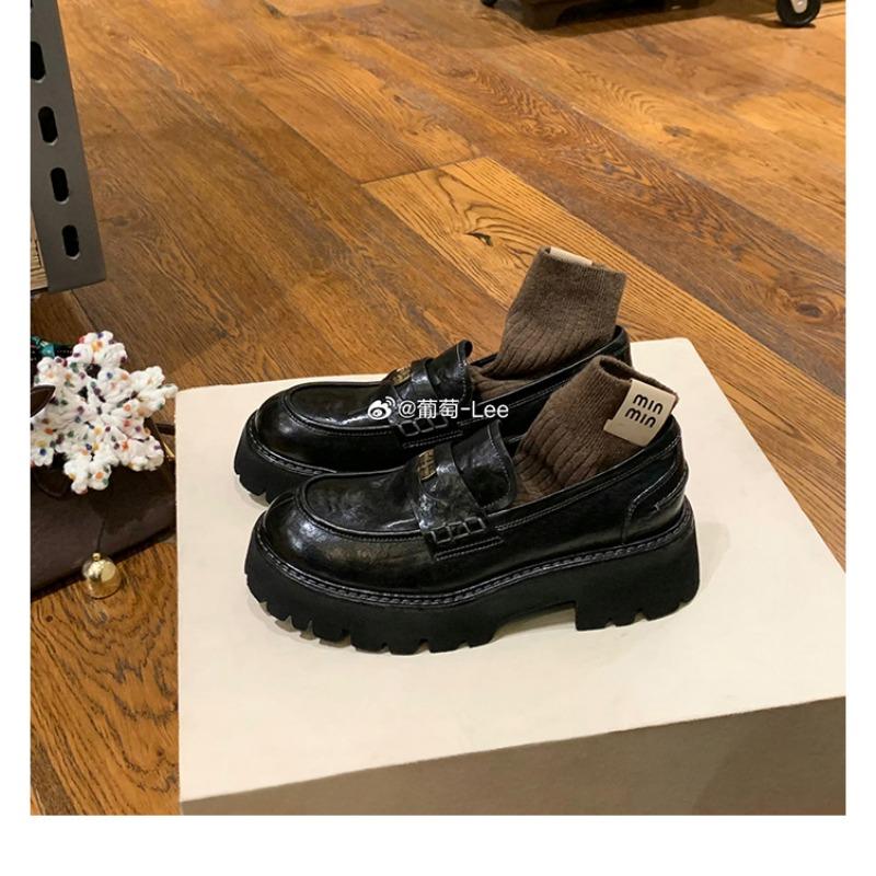 

Сен-Жермен~ Лоферы для通勤 с круглым носком, на одной педали, ленивые, цвета золотой монеты, с узором лошади 34 чёрный