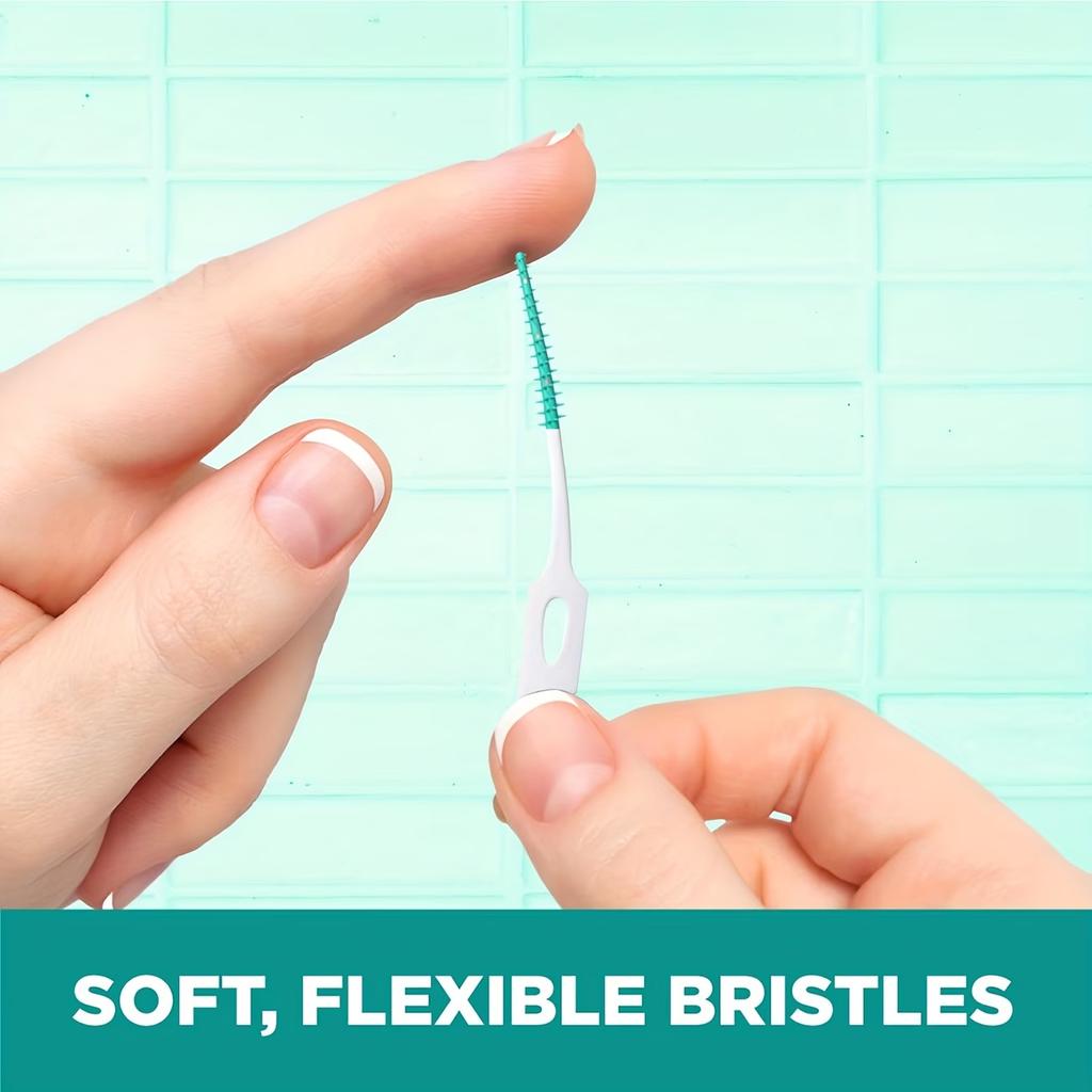 100 Pcs Disposable Dual‑Head Dental Floss Picks, Polypropylene Oral Care Floss Sticks with Portable Storage Box