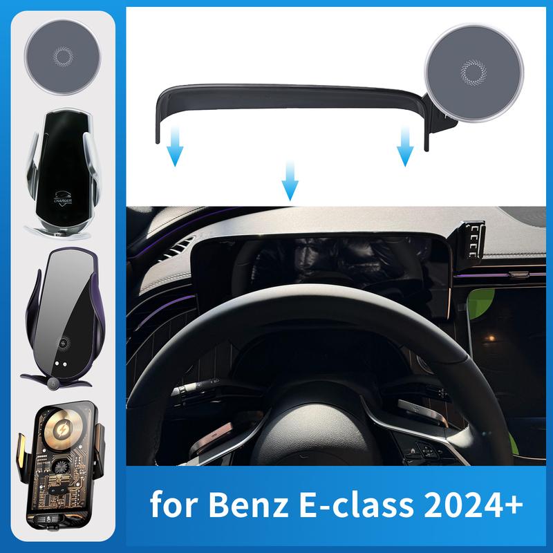 for 2024 2025 Mercedes-Benz E-Class E Class W214 Car Phone Holder Screen Fixed Navigation Bracket Base Wireless Charging
