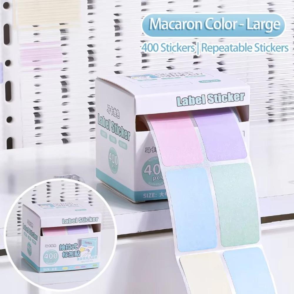 400/1400PCS Writing Pull Out Sticky Notes Fully Adhesive Index label Name Stickers  Student Gifts