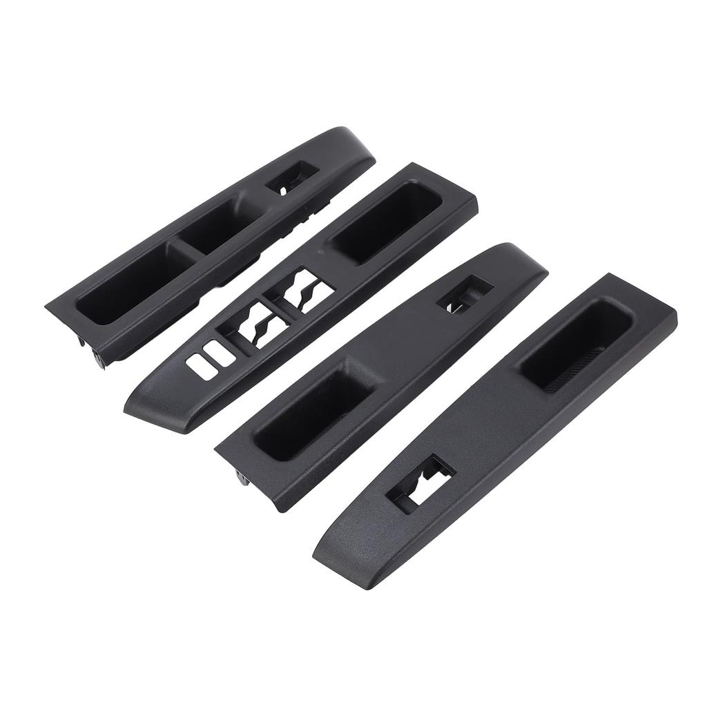 Tbest Front Armrest Upper Panel Window Switch Bezel Trim Replacement for Vitz Drive Version ABS Material Set 2010-2014 Right-Hand 4-Piece