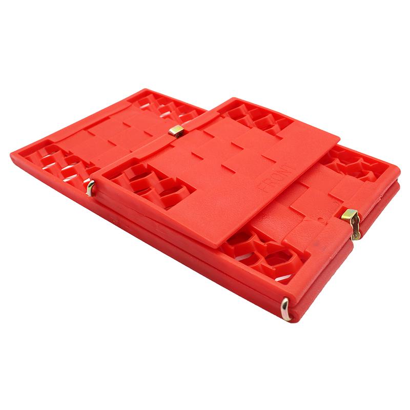 2PCS Portable Foldable Car Escape Mat Non-Slip Pad Fit All-Weather Auto Traction Mat Tire Grip Aid Ideal for Snow Ice Mud
