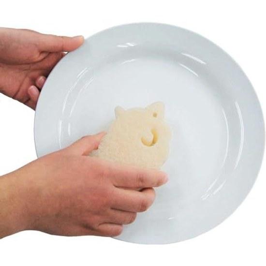 Oe Dish Sponge White 7.3cm X 11cm 3.5cm Cf Kitchen Sheep Soft Gentle Washing Set 5
