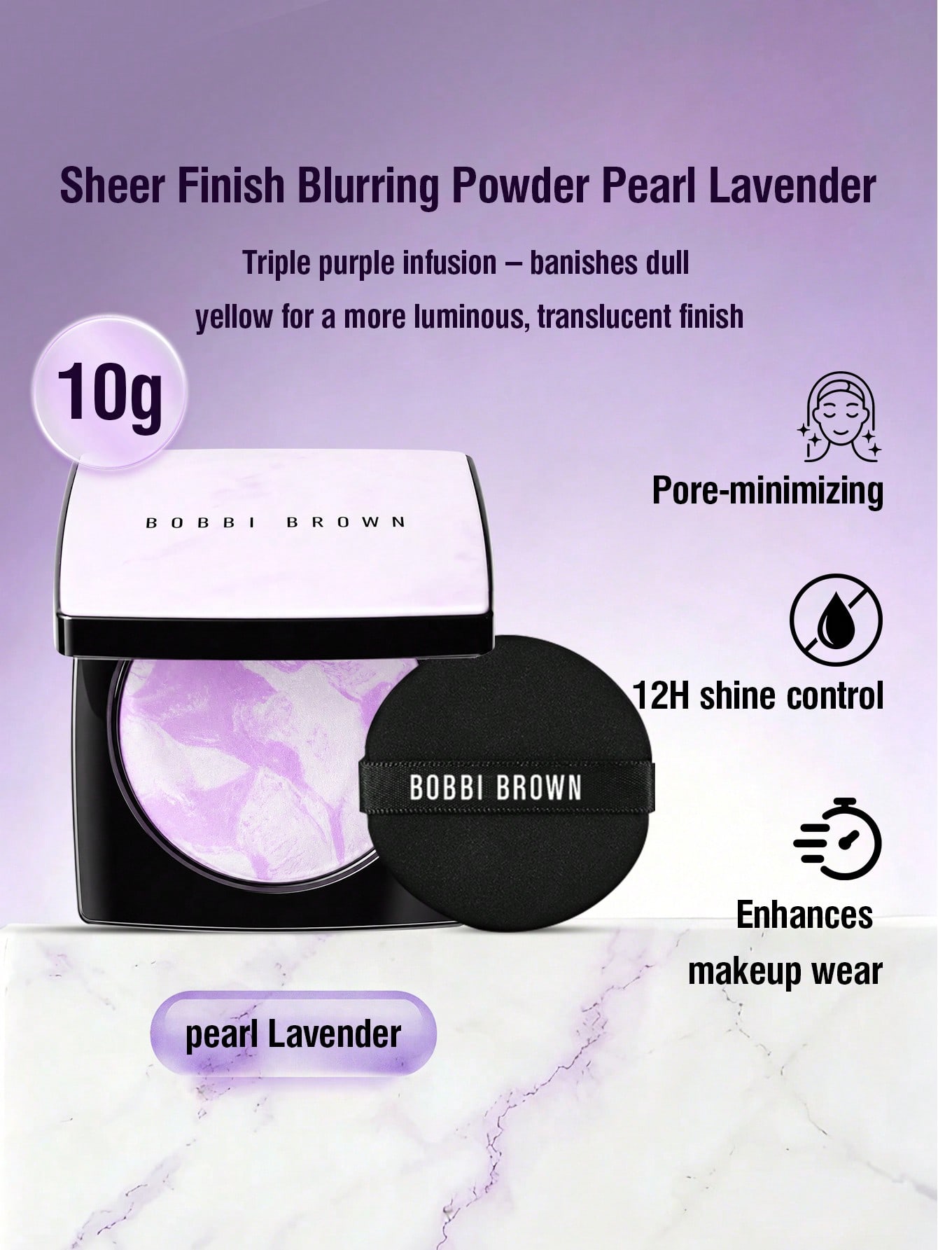 Bobbi Brown Aufhellendes Soft-Focus-Puder Pearl Pink Pearl Lavender 10g / 0,35 oz Pearl Lavender 10g white