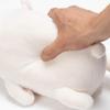 Ribuhato Marshmallow Animal Bolster Cushion Polyester White Bear Lucky 27cm