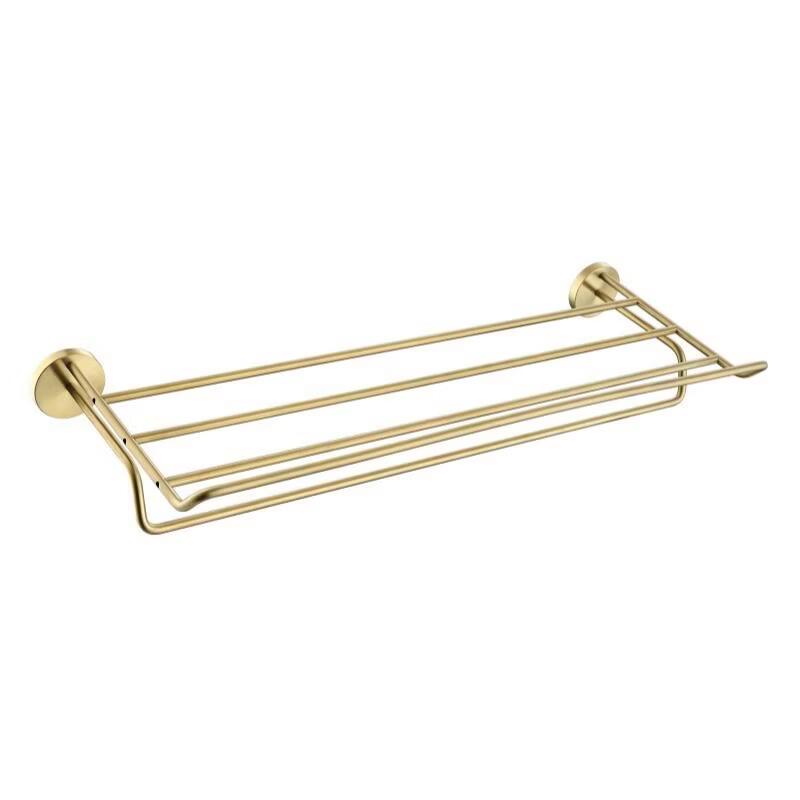 Brushed Gold Stainless Steel Bath Towel Rack