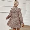 JKASHDK Women's Fashion Spring Fall Long Sleeve V-Neck Loose Waistline Casual Dresses