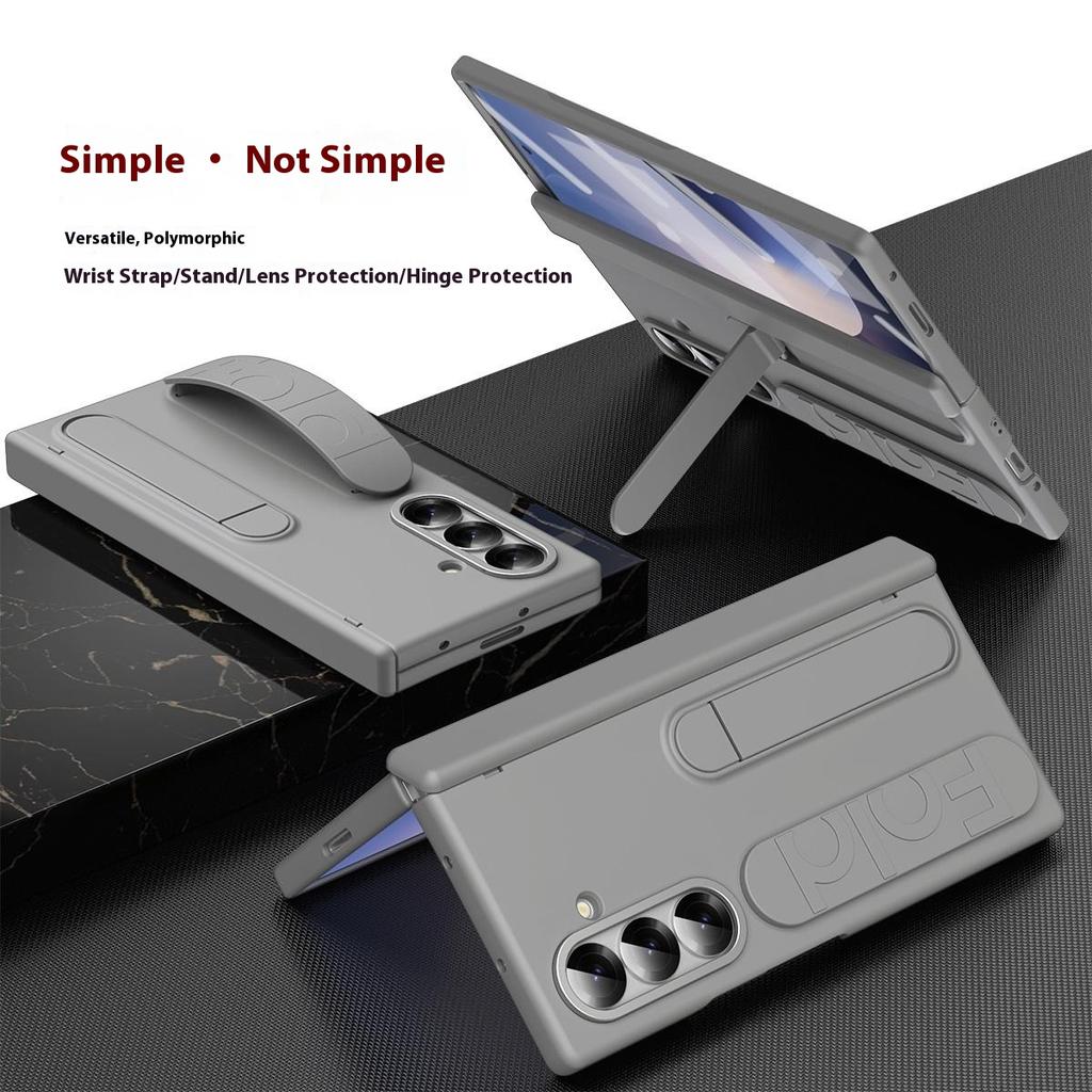 For Samsung Galaxy Z Fold7 5G Case Kickstand Wristband Hard PC Phone Cover with Pen Slot