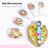 Yousheng 10Pcs/Bag Nail Rhinestones Crowns Dollars Manicure Design Alloy 3D Nail Art Decorations for Nail Design