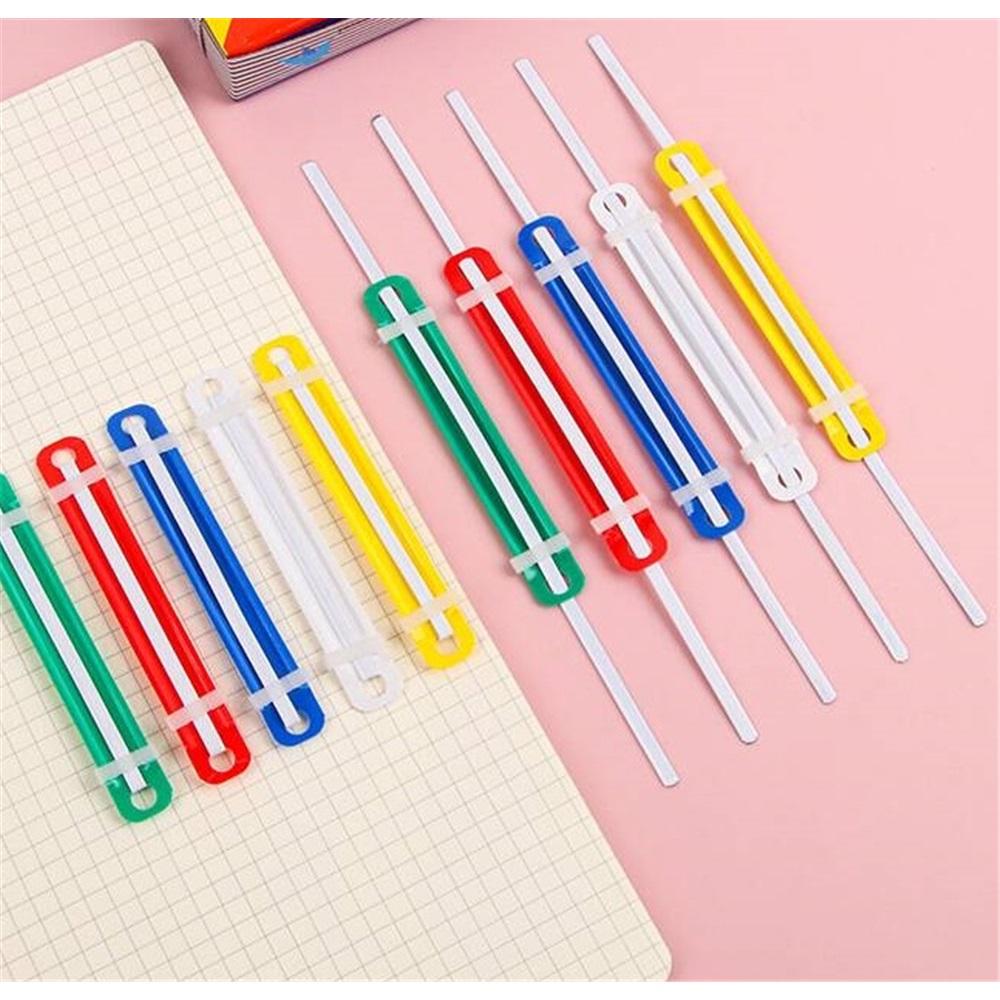  50 Pcs Prong Paper Fasteners Durable Plastic Filing Fasteners Colored Filing Binding Material Folder For Office School Paper Files