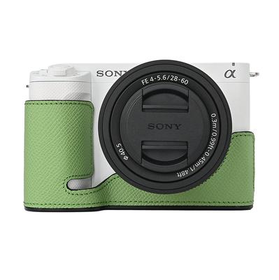Aluminum Metal Genuine Leather Camera Half Body Case For Sony ZV-E1 ZVE1 Battery Opening Bottom Cover