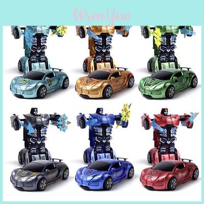 Inertia Collision Deformation Car Toy With Onebutton Transformation For Children