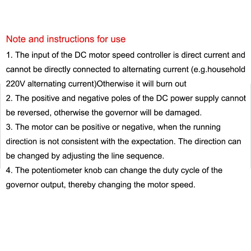 CCM6N PWM DC Motor Speed Controller Regulator 12V 6A Current 6V-30V 12V 24V Positive Inversion Switch Controllers Mini Size