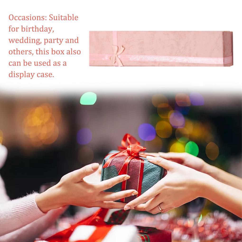 Jewelry Gift Box DIY Bracelet Packaging Case Decorative Dresser Display Holder Reusable Wedding Organizer with Ribbon