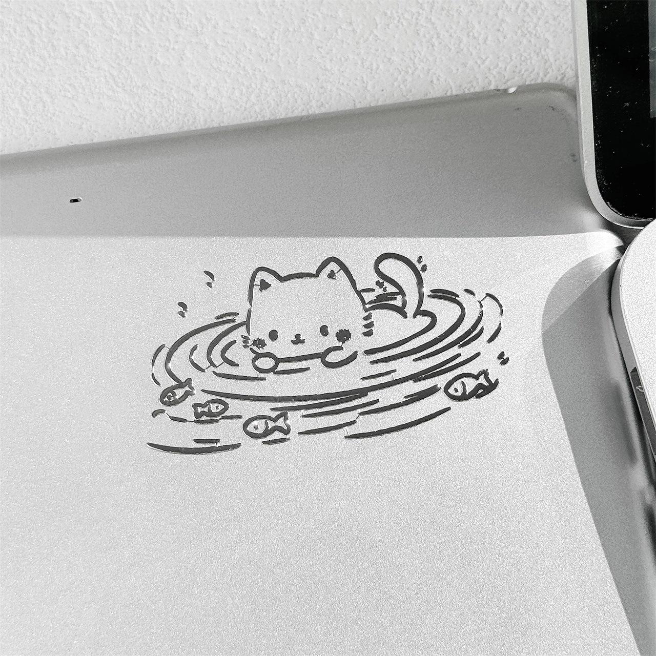 

2 шт. Новые 3D металлические наклейки водонепроницаемые наклейки котята Тоторо дизайн для телефона ноутбука планшета наушников украшения креативное искусство