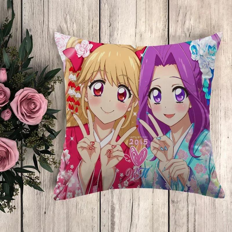Pillowcase A-Aikatsu Pilow Cases Throw Pillows Anime Pillow Cover Decorative Pillowcases Cushion Covers Fall Decor