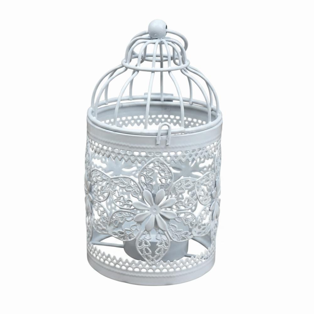 Iron Art Candle Holder Bird Cage Desktop Ornament Craft Wedding Ornament