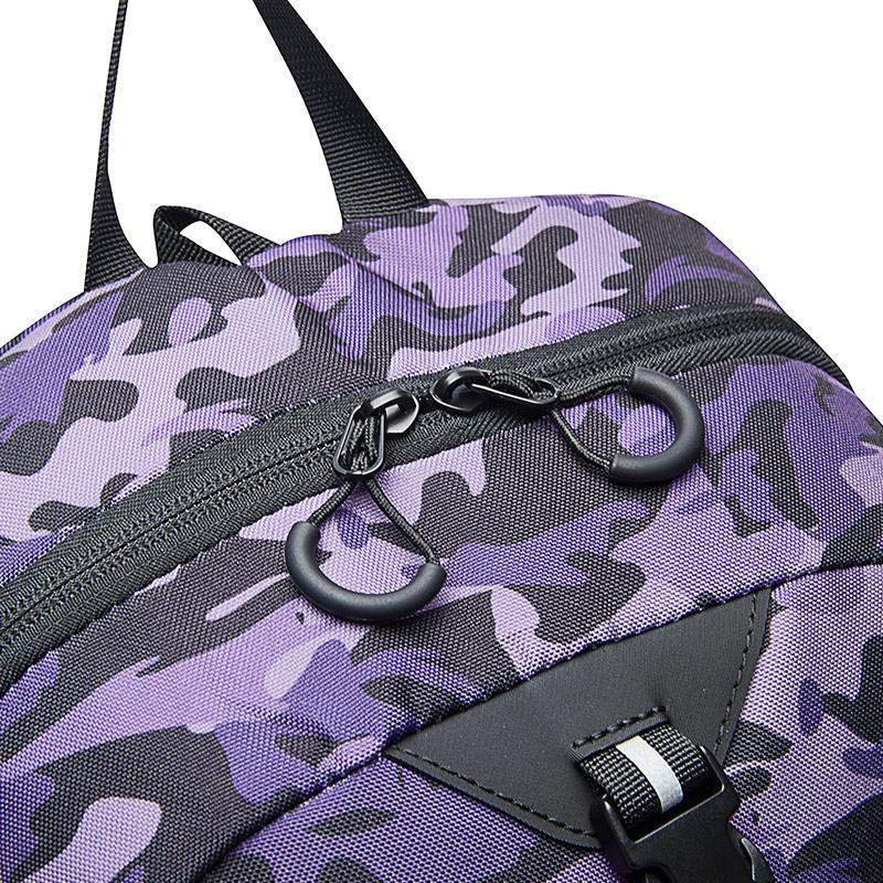 New Anta Irving Series PU Backpack Regular Unisex Camouflage Purple 192511153D-5