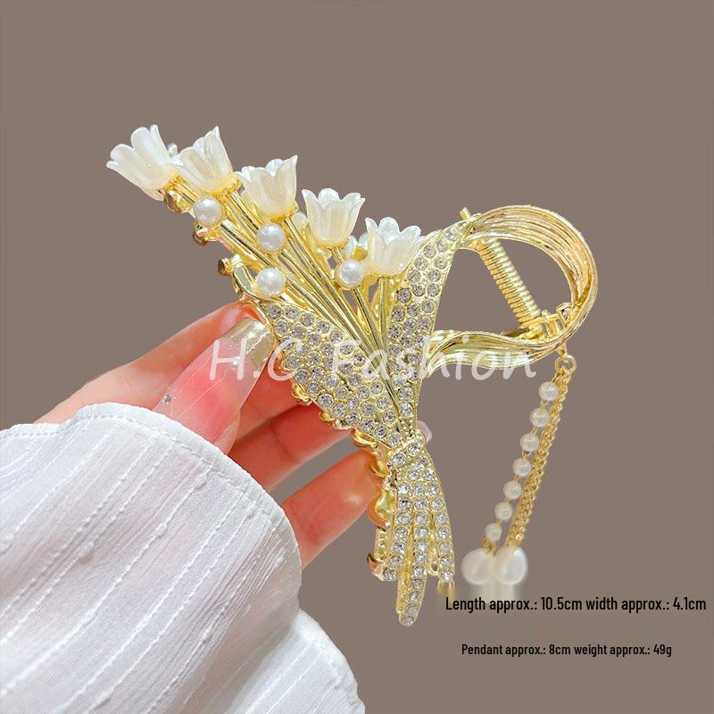 Liljekonvalj Veteax Hårnål: Damers Ny Kinesisk Stil Tofs Klämma för Eleganta Uppsättningar.