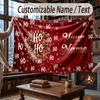 Christmas Winter Theme Throw Blanket Custom Name Text Personalized Blanket Soft Cozy Blanket for Home Sofa Bed