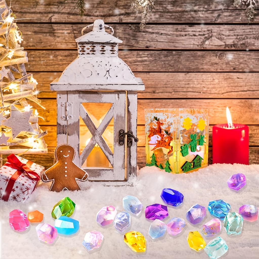 2 Pcs Random Style Geometric Resin Molds Silicone Mold Gem Stone Casting Jewelry Mould Reusable Irregular Epoxy Moulds DIY Craft Making Pendant