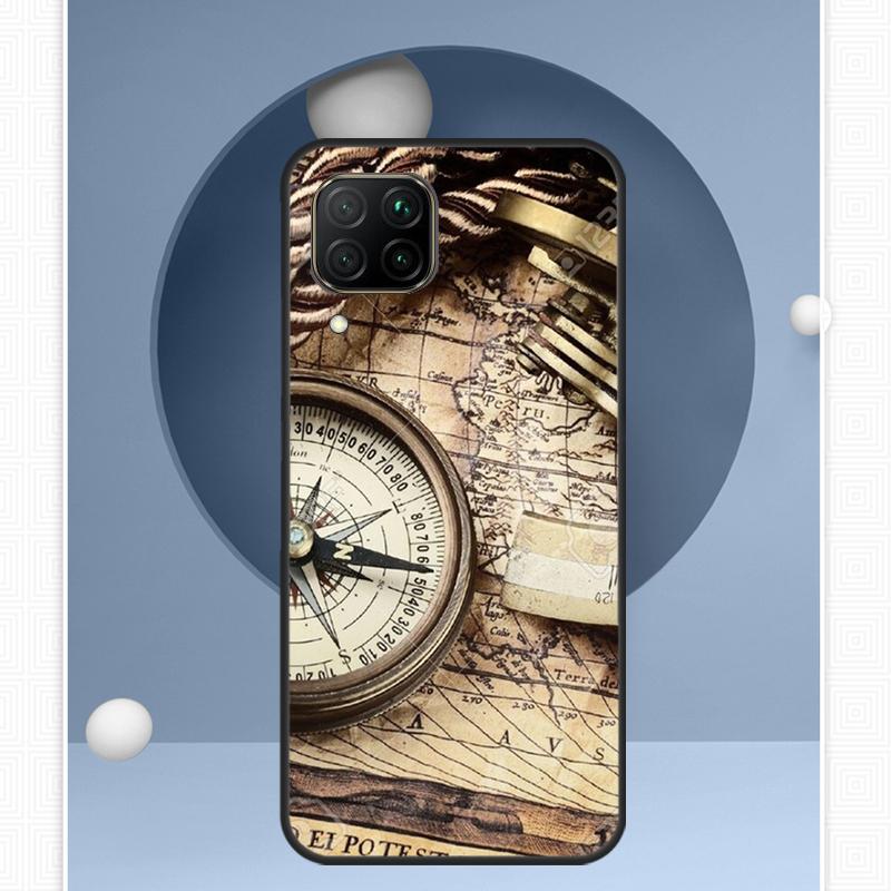 Compass For Huawei Nova Y72 Y90 Y61 Y91 Y60 Y70 12s 12i 11i 8i 9 10 SE P20 P40 Lite P60 P30 Pro Case