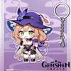 Portachiavi Acrilico Genshin Impact da 12cm Accessori Zaino Studente Hu Tao Yoimiya Zhongli Raiden Shogun Accessori Regali per Feste