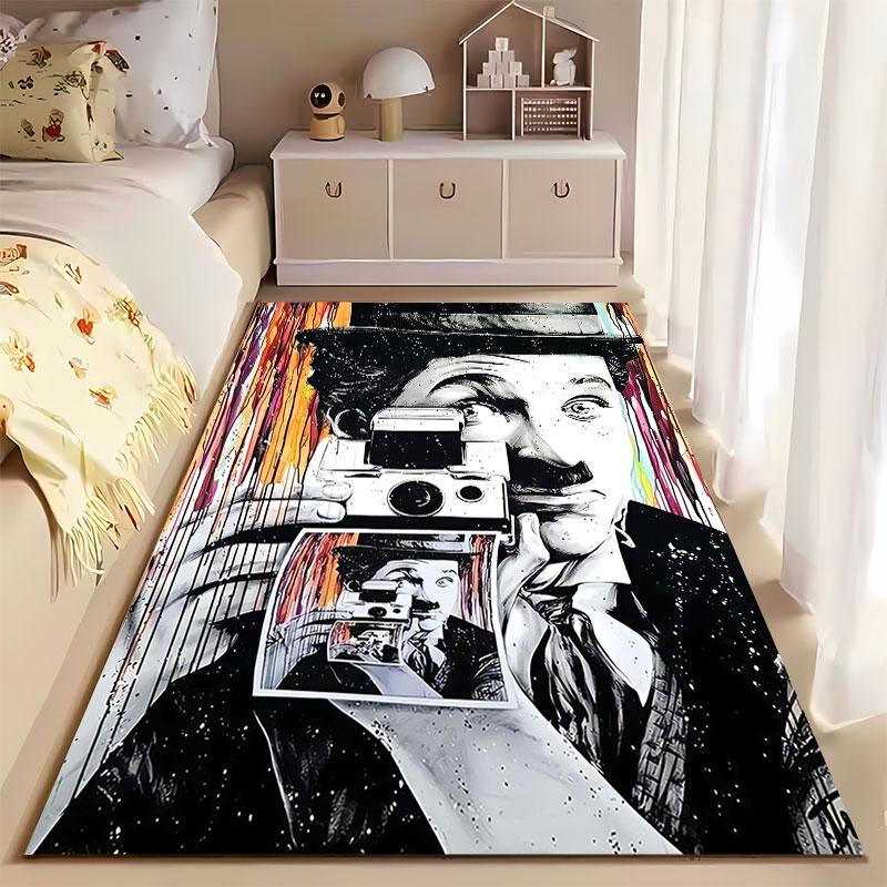 Vintage Camera Art Carpet suitable as a non-slip mat for the living room or bedroom sofa