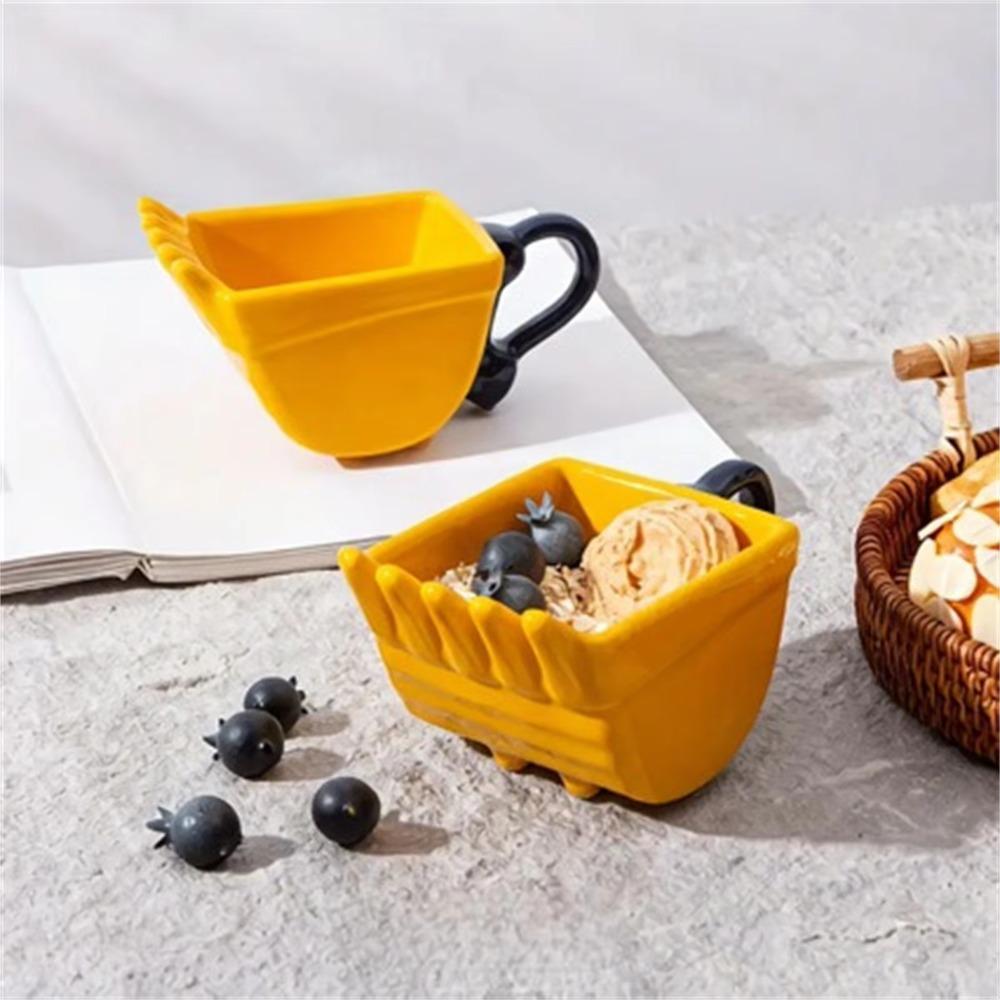 Tazza da Caffè Scavatrice in Ceramica 170 ML Tazza da Colazione Tazza d'Acqua Originale Regalo