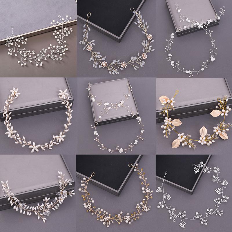 Women Headbands Pearl  Flower Headband Wedding Hair Accessories For Women Bridal Headband Hair Jewelry Wedding Accessories