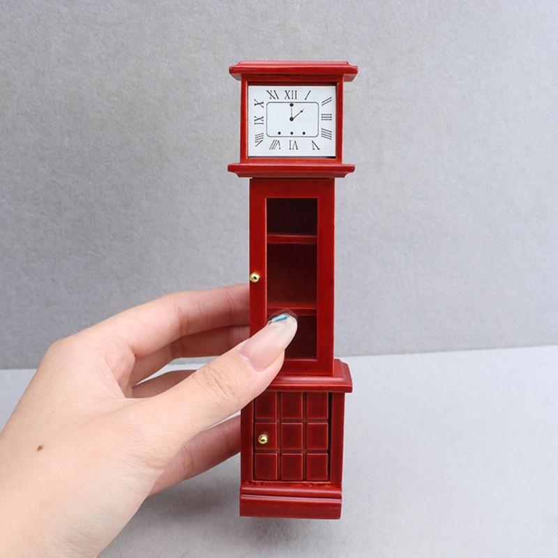 Nostalgic Miniature Floor Clock Dollhouses Accessory for Retro Enthusiasts and Unique Home Decors