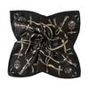 Silk scarf women's thin small square scarf simulation silk yarn versatile summer multi-functional sunscreen scarf neck protection scarf