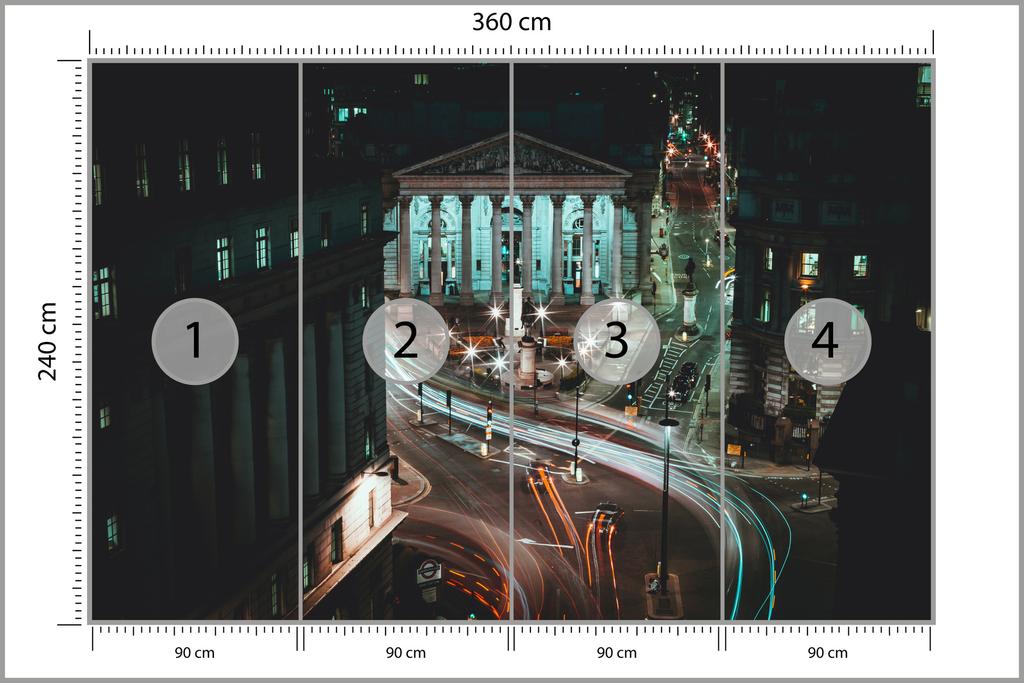 Photomural London At Night Structural Vinyl 360x240