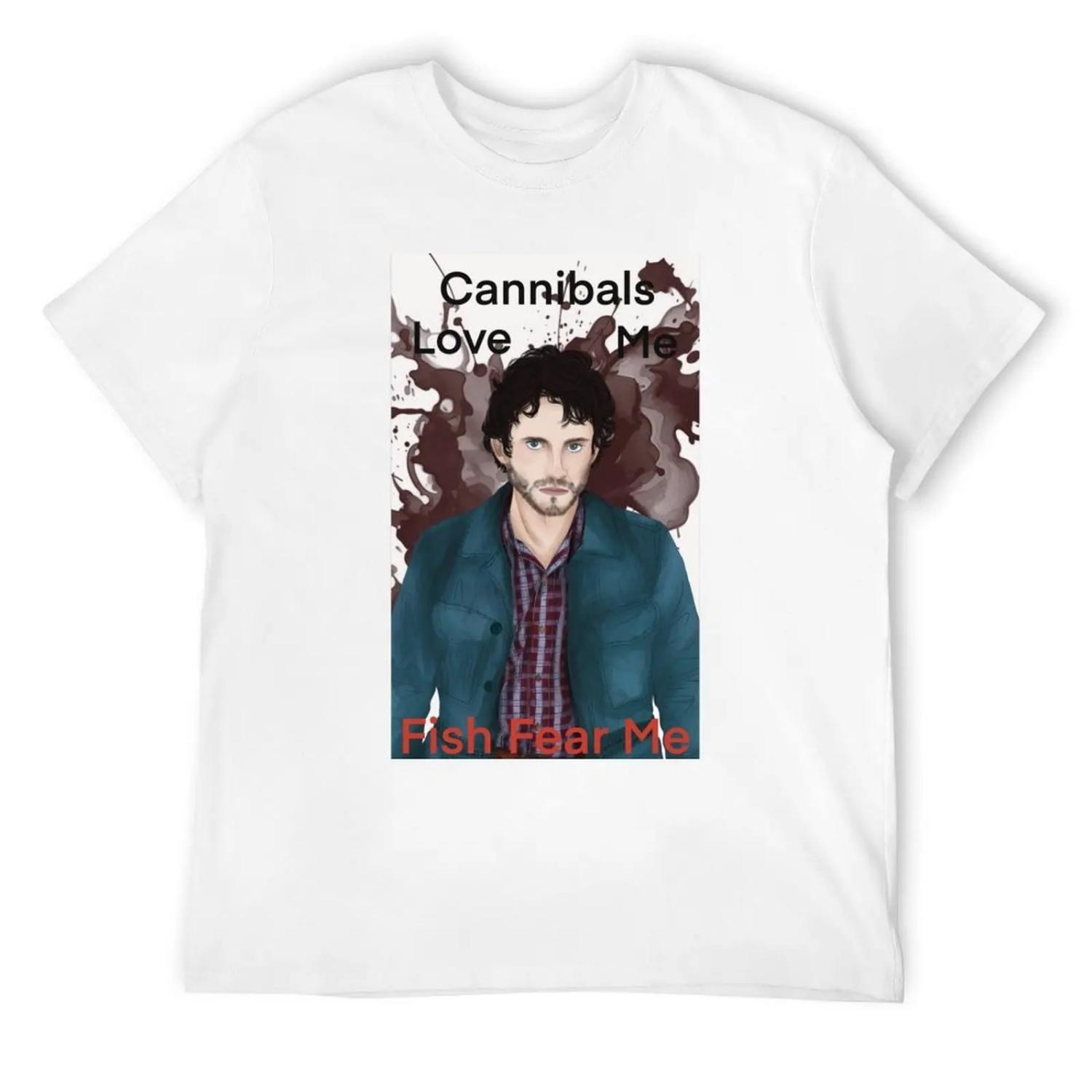 Cannibals Love Me _ Fish Fear Me T-Shirt croswit shirt man graphic t shirts big and tall t shirts for men S