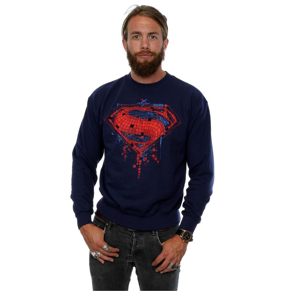 DC Comics Mens Batman v Superman Geo Logo Sweatshirt