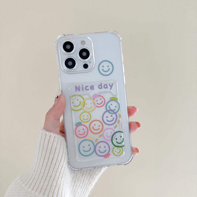 

Красочный держатель для фото в виде смайлика, противоударный чехол для телефона для Apple 13/15Pro Max/16/16Pro iPhone 13 Pro