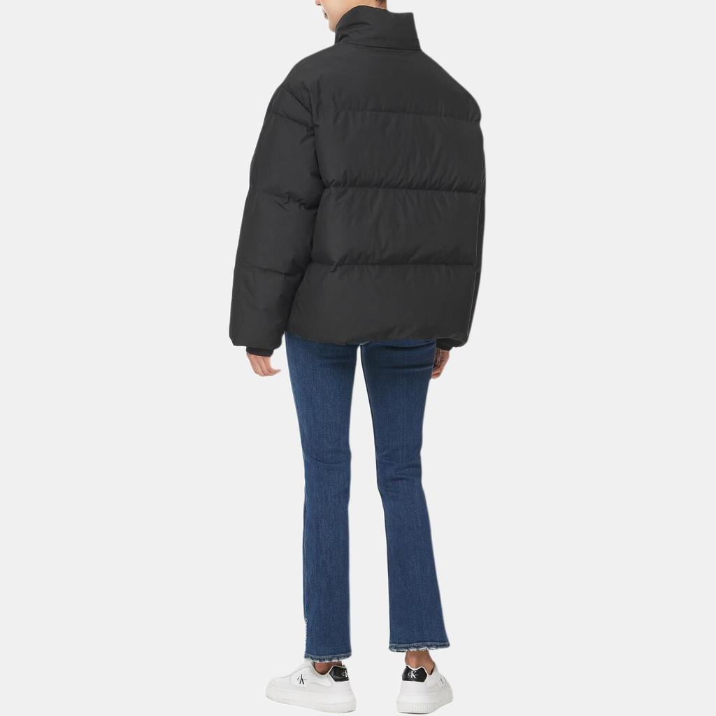 Calvin Klein Minimalist Comfortable Versatile Short Stand Collar Korean Style Down Jacket Women Jacket Black J224676BEH