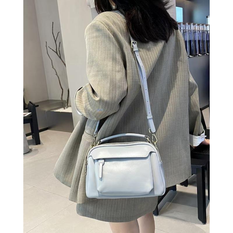 

Женская сумка из натуральной кожи Модная сумка-яблоко Модная сумка через плечо One Size синий