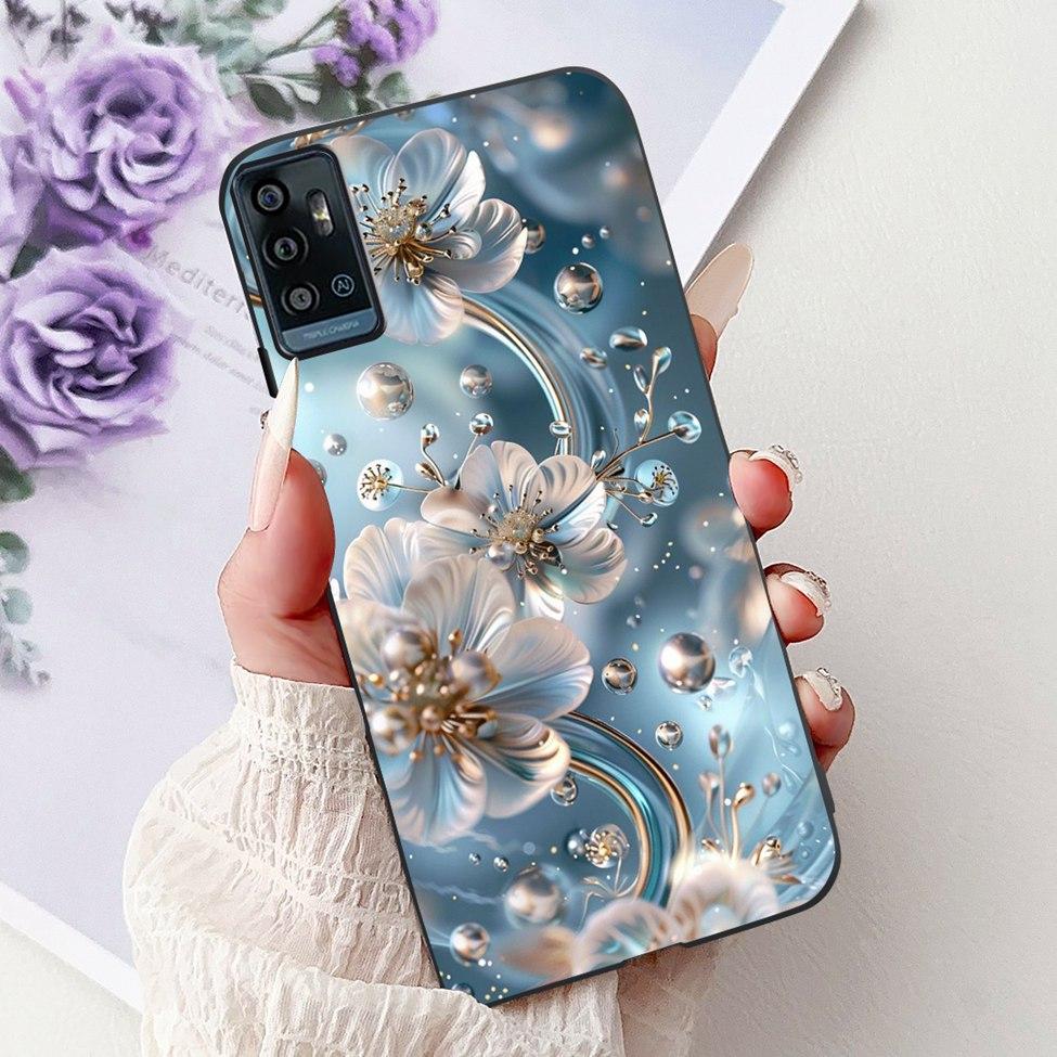 Für ZTE Blade A51 Hülle Für ZTE Blade A71 Case A7030 Luxus Schmetterling Liebe Süße Katze Cool Hübsch Löwe Bemalt Schwarzes Silikon
